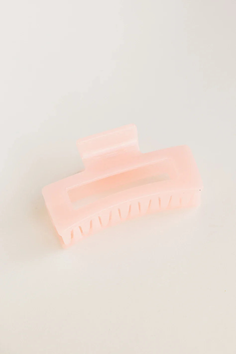 Translucent Rectangle Claw Clip in Pink