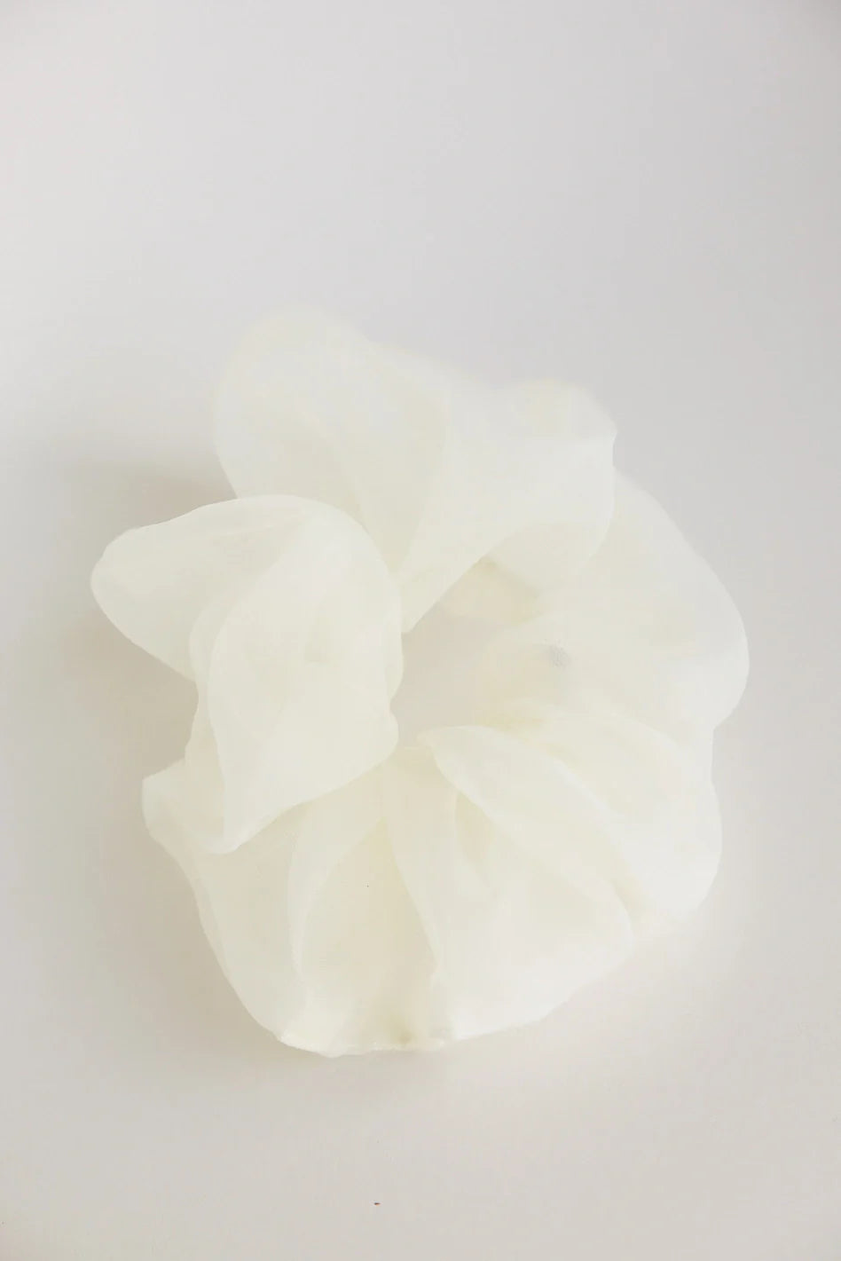 Organza Oversized Scrunchie in Ivory