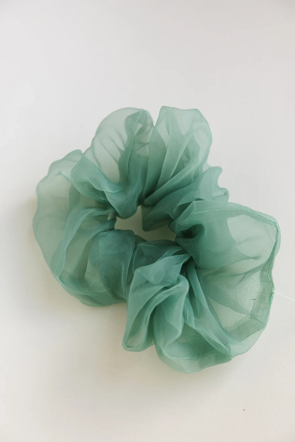 Organza Oversized Scrunchie in Green - FINAL SALE