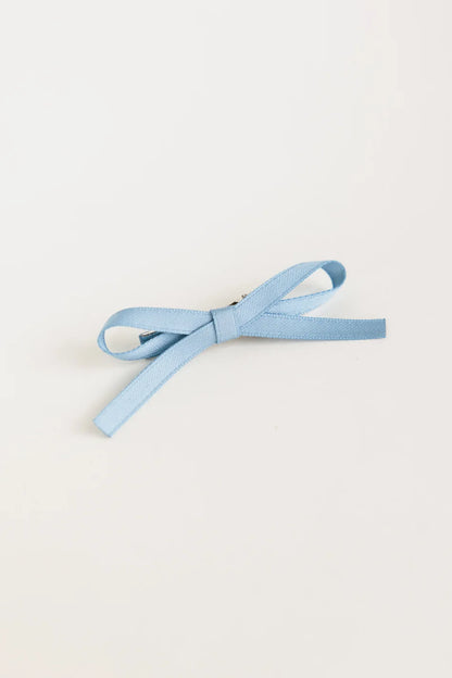 Bow Hair Clip Set in Blue