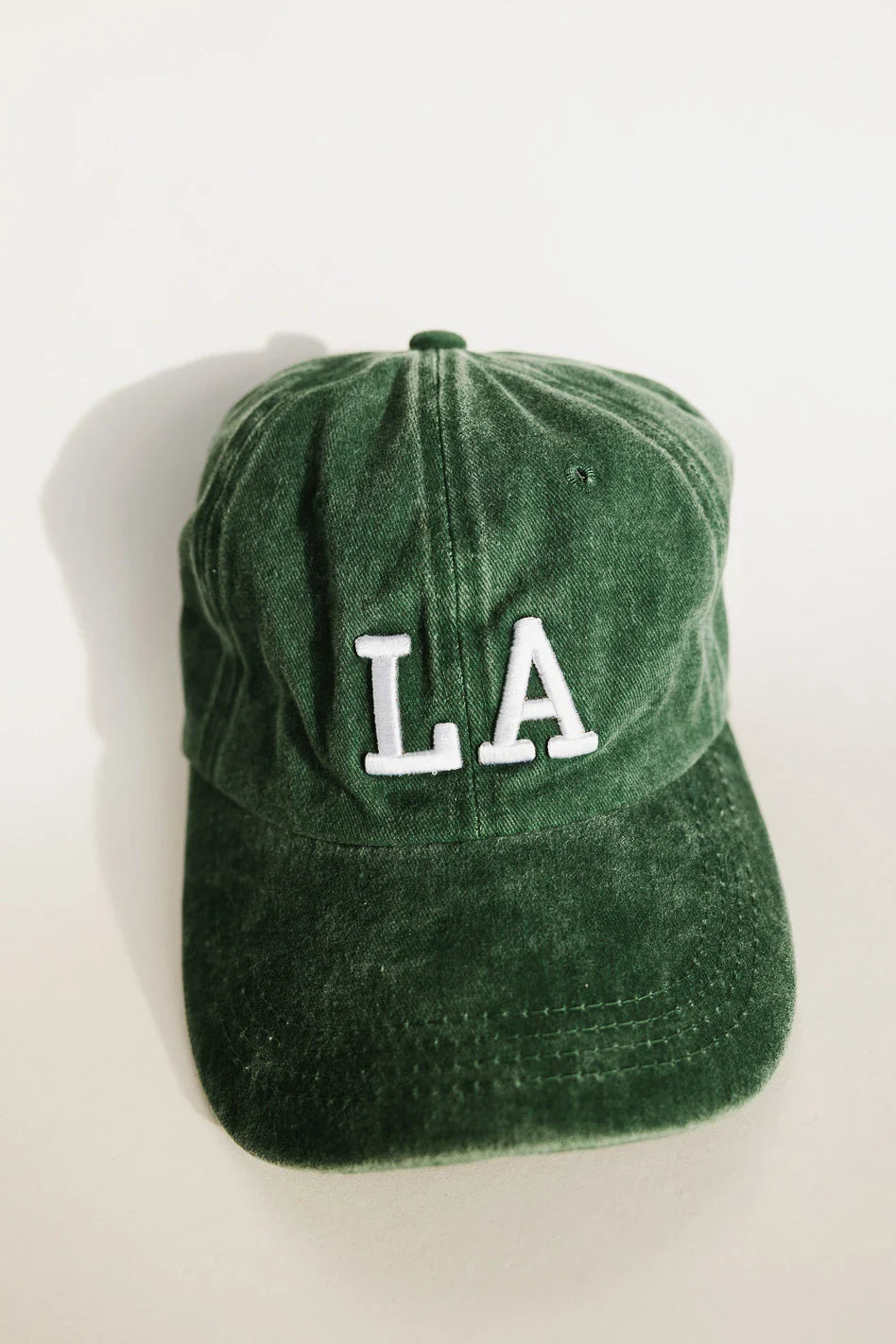 LA Baseball Cap in Emerald