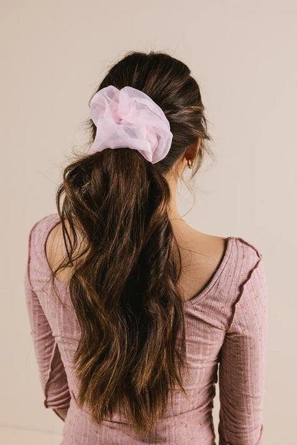 Organza Oversized Scrunchie in Pink - FINAL SALE