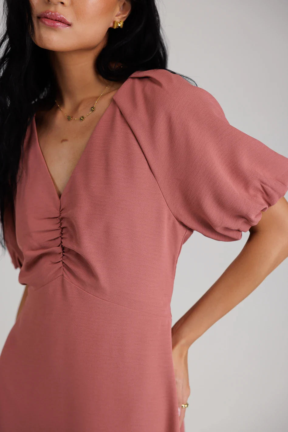 Maeve Midi Dress in Mauve - FINAL SALE