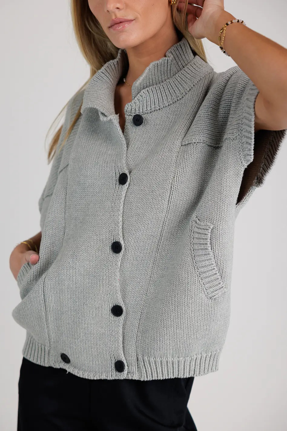 Sadie Knit Cardigan in Grey - FINAL SALE