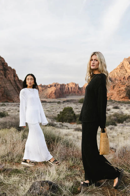 Charlotte Knit Skirt in Black - FINAL SALE