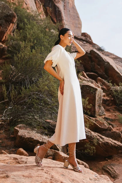 Maeve Midi Dress in Cream - FINAL SALE