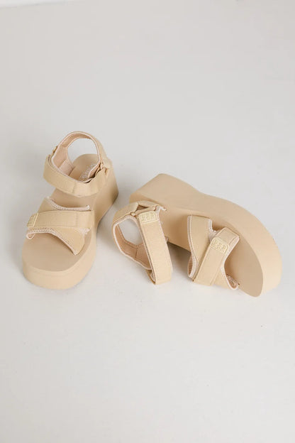 Seychelles Serenade Platform Sandals in Tan - FINAL SALE