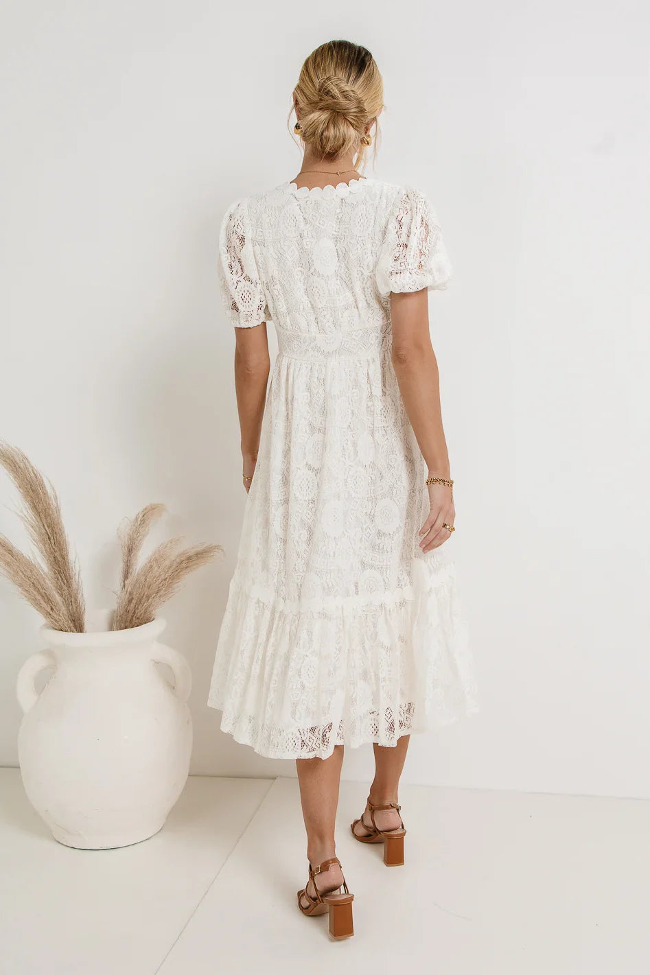 Rowan Lace Dress in White - FINAL SALE