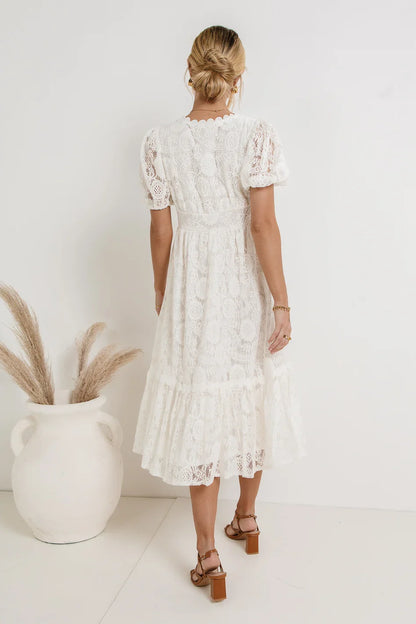 Rowan Lace Dress in White - FINAL SALE