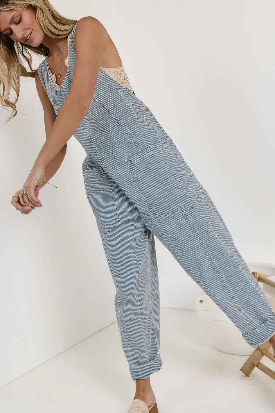 Madeline Jumpsuit in Striped - FINAL SALE