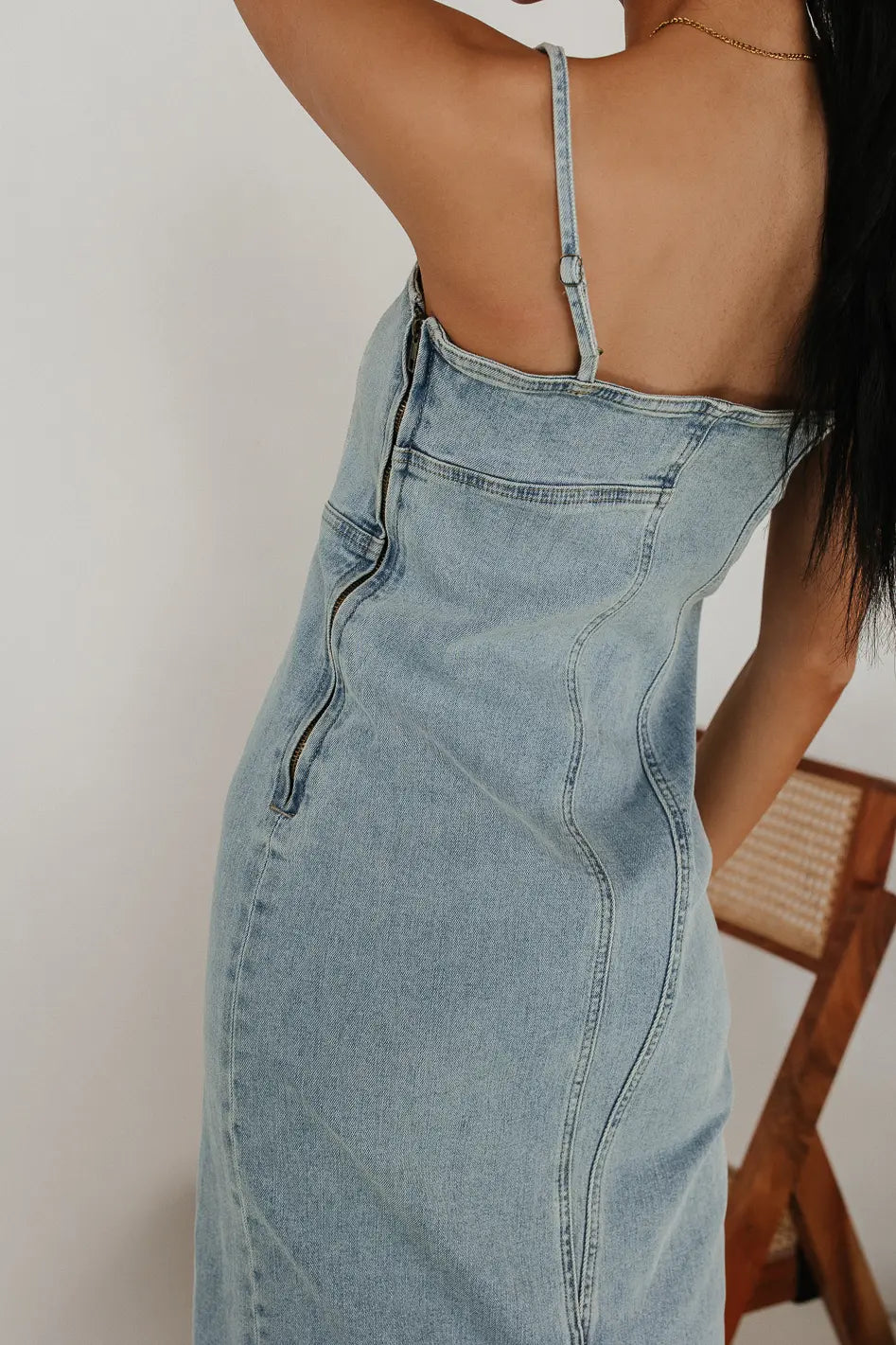 Maxine Denim Midi Dress - FINAL SALE