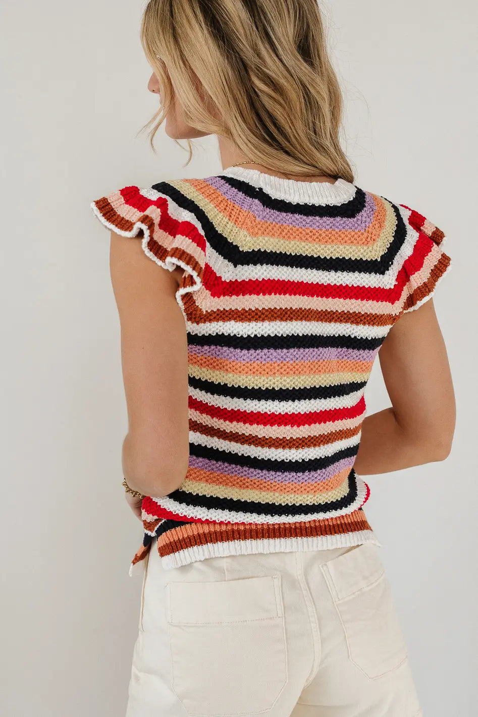 Lexi Sweater Top in Striped - FINAL SALE