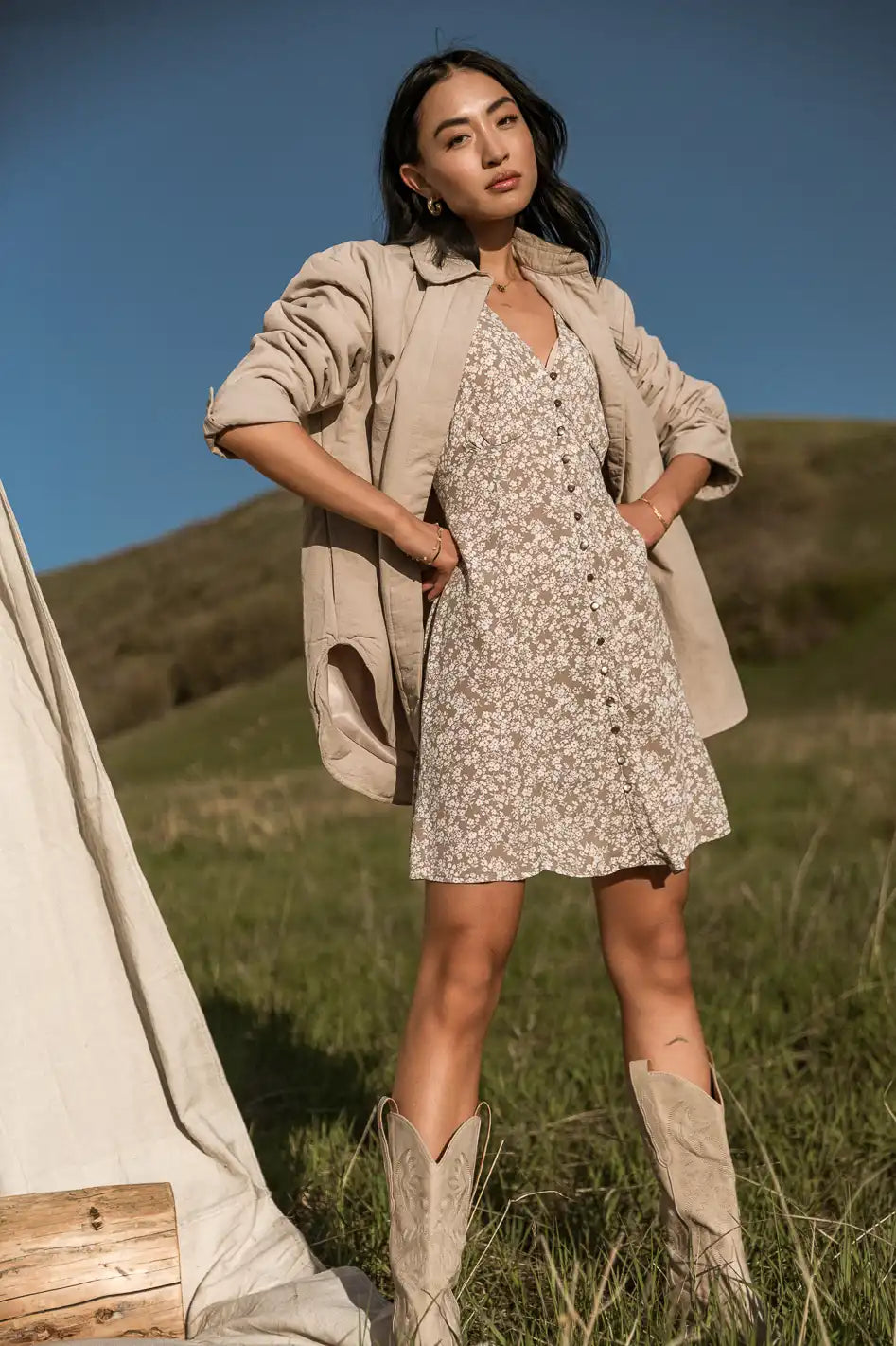 Parker Oversized Jacket in Taupe - FINAL SALE