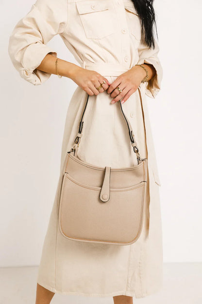 Quincy Crossbody Bag in Nude - FINAL SALE