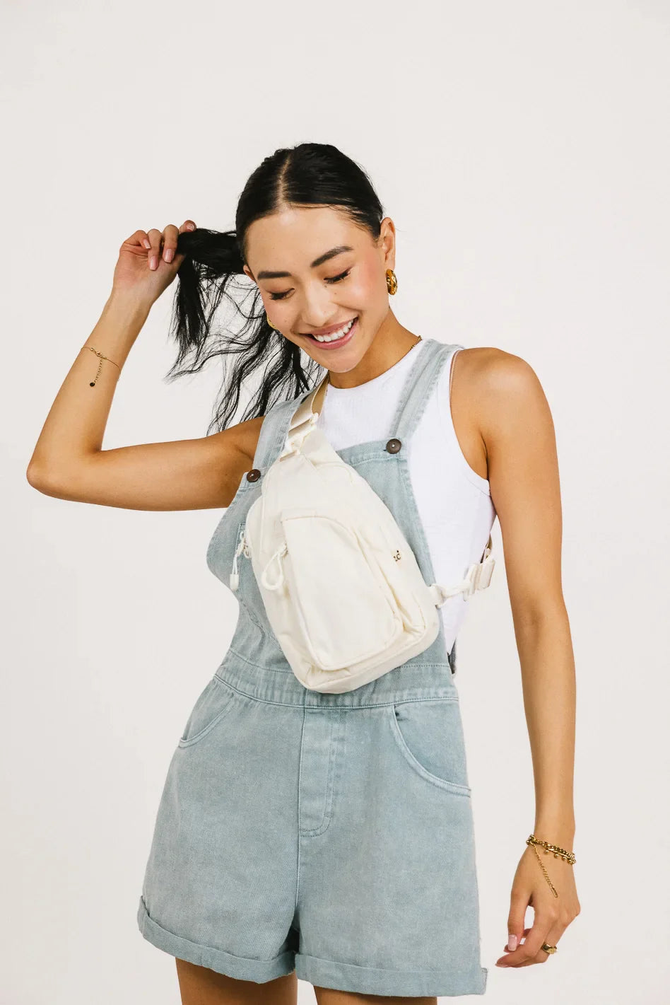 Micah Sling Bag in Ivory - FINAL SALE