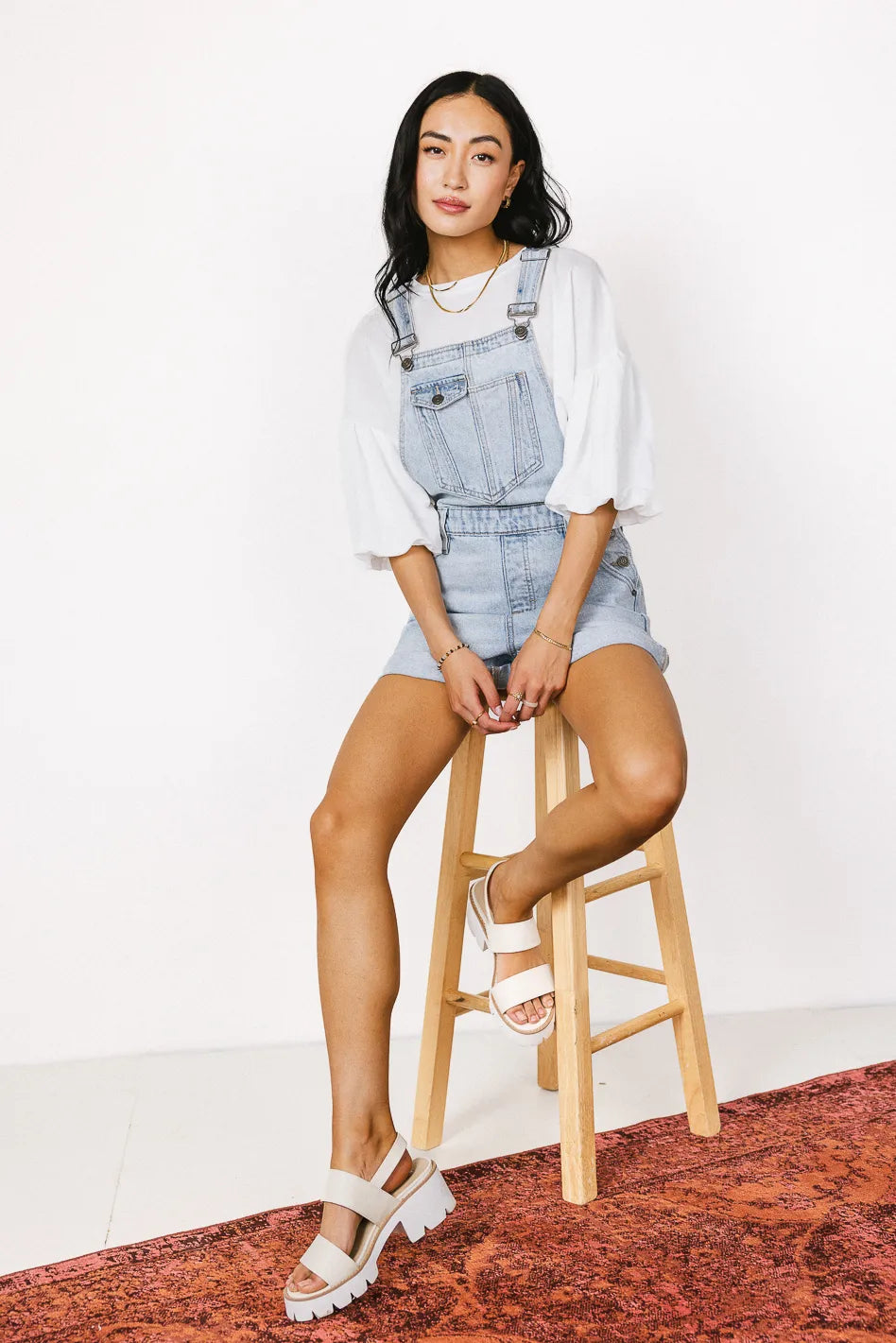 Reagan Denim Shortalls - FINAL SALE