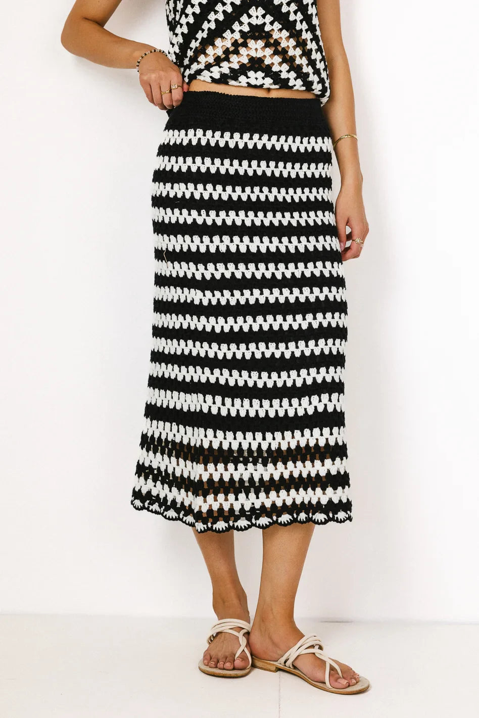 Rylan Crochet Skirt in White - FINAL SALE