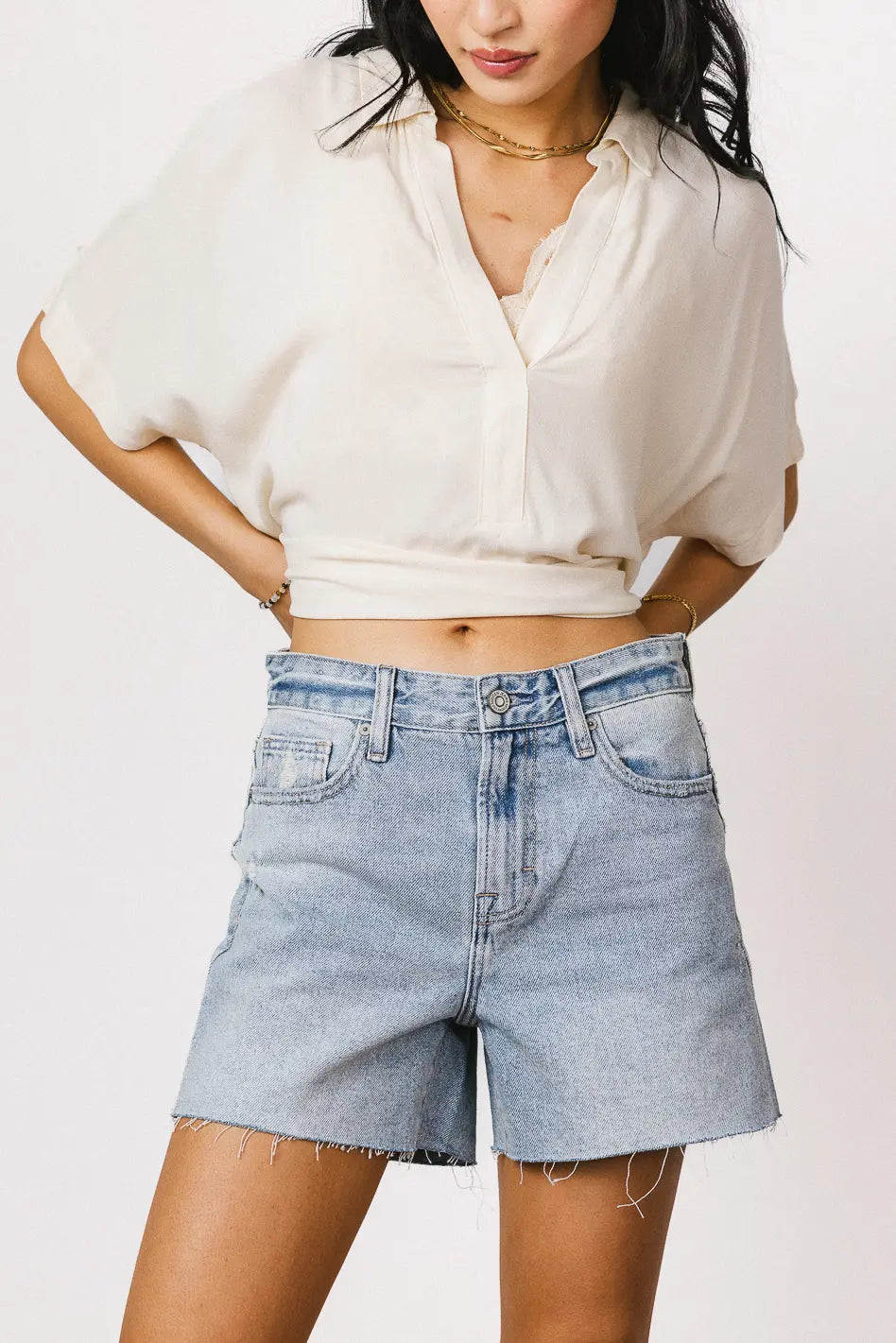 Kambria High Rise Denim Shorts - FINAL SALE