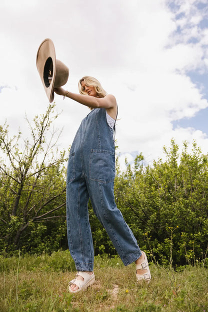 Madeline Jumpsuit in Medium Wash - FINAL SALE