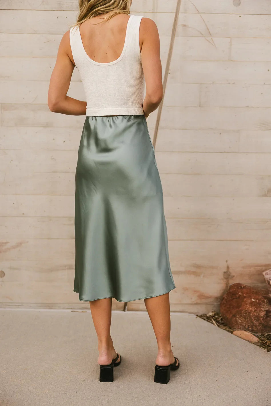 Zada Midi Skirt in Sage - FINAL SALE