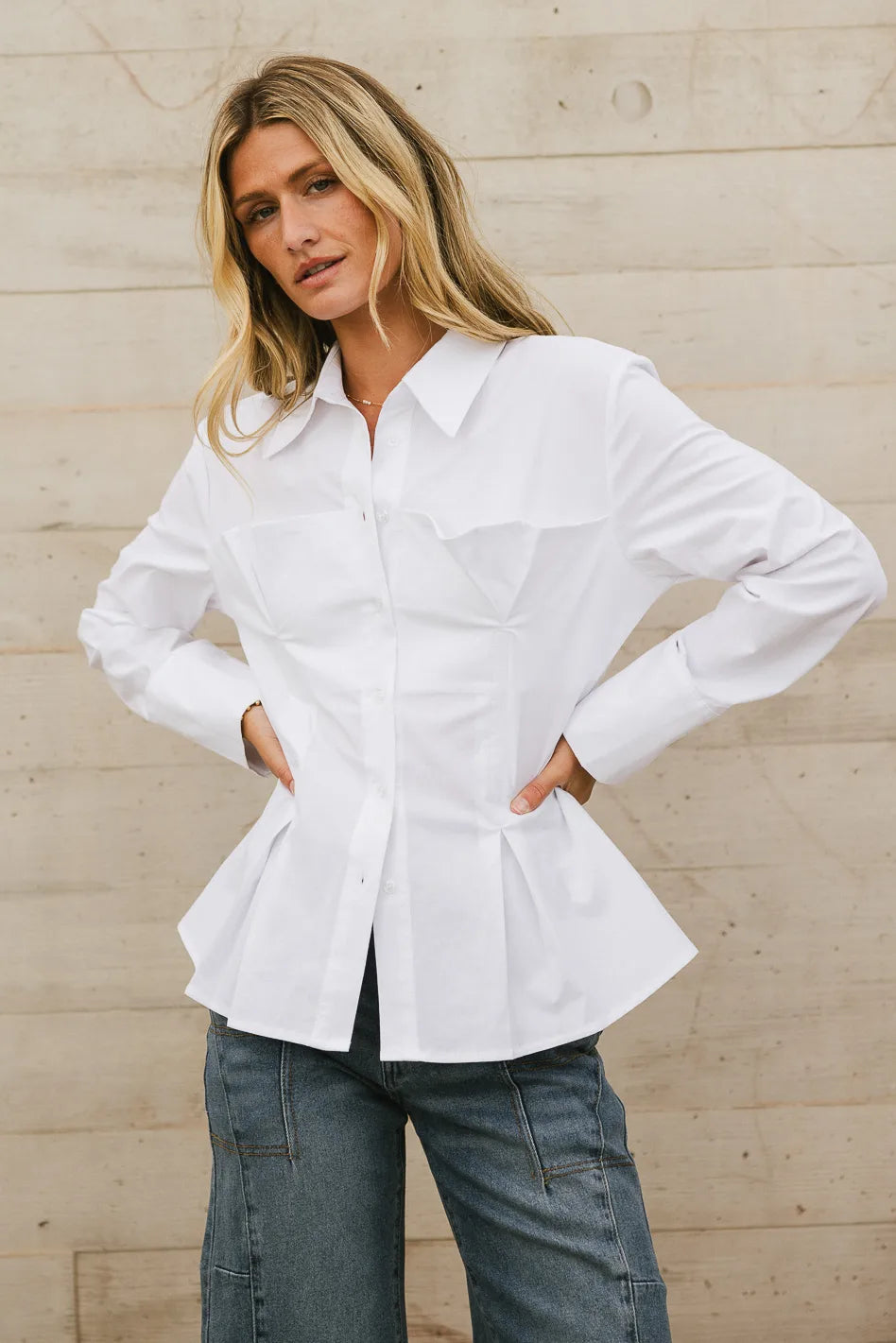 Valerie Corseted Button Up - FINAL SALE