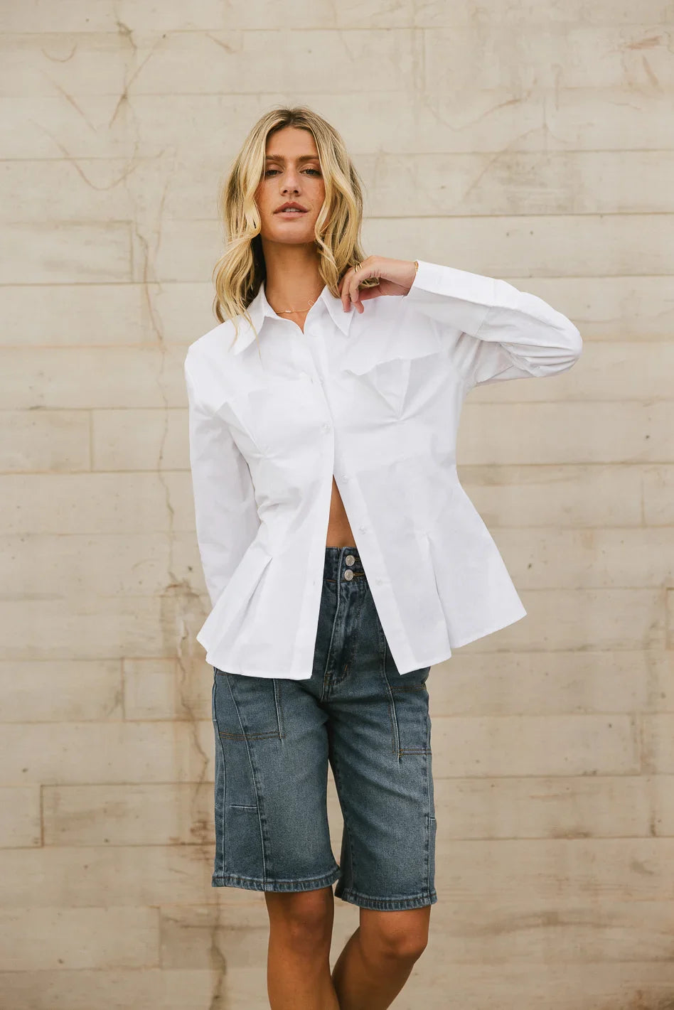 Valerie Corseted Button Up - FINAL SALE