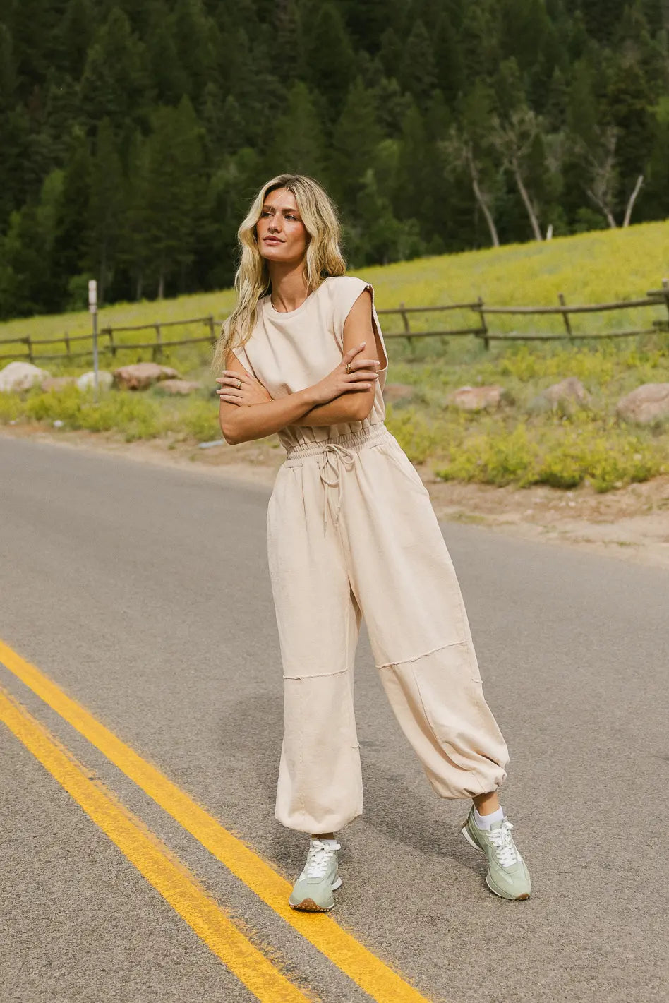 Weekend Warrior Jumpsuit in Ivory - FINAL SALE