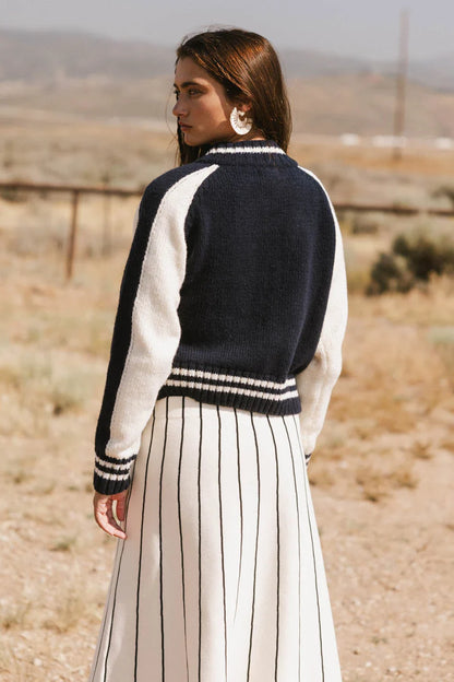 Sebastian Knit Jacket in Navy - FINAL SALE