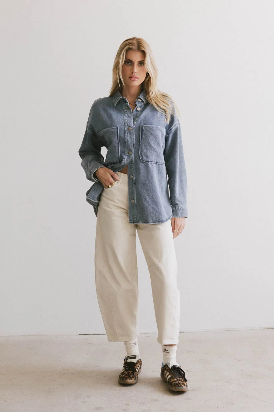 Lex Barrel Jeans in Ivory - FINAL SALE