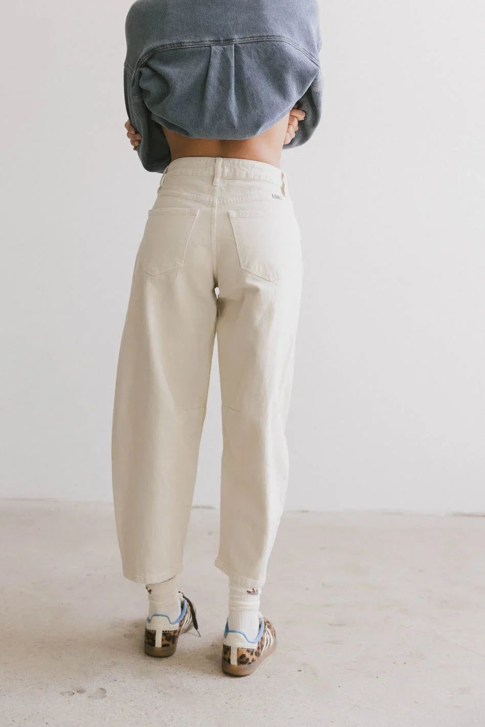 Lex Barrel Jeans in Ivory - FINAL SALE