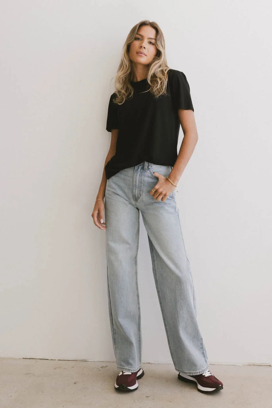 Emiliano Wide Leg Jeans in Light Wash - FINAL SALE