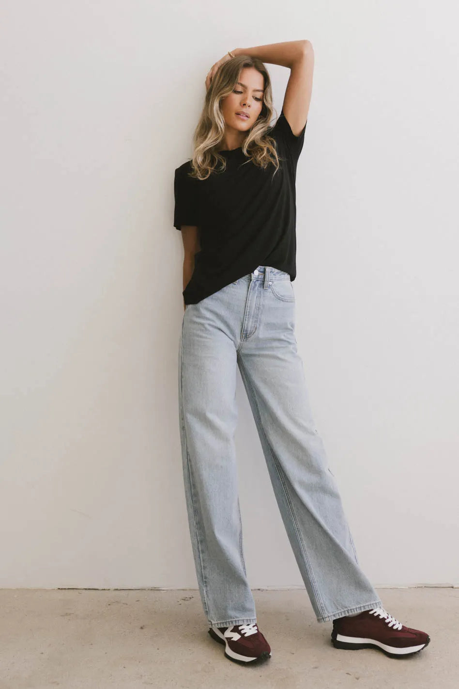 Emiliano Wide Leg Jeans in Light Wash - FINAL SALE