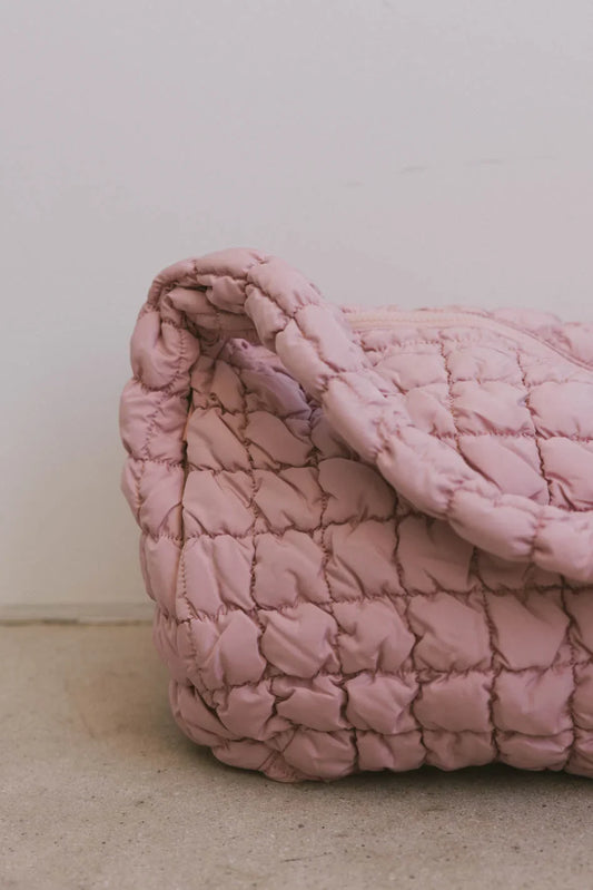 Nora Quilted Tote Bag in Dusty Pink - FINAL SALE