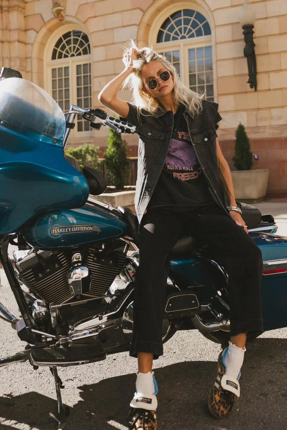 Taylor Denim Vest in Black - FINAL SALE