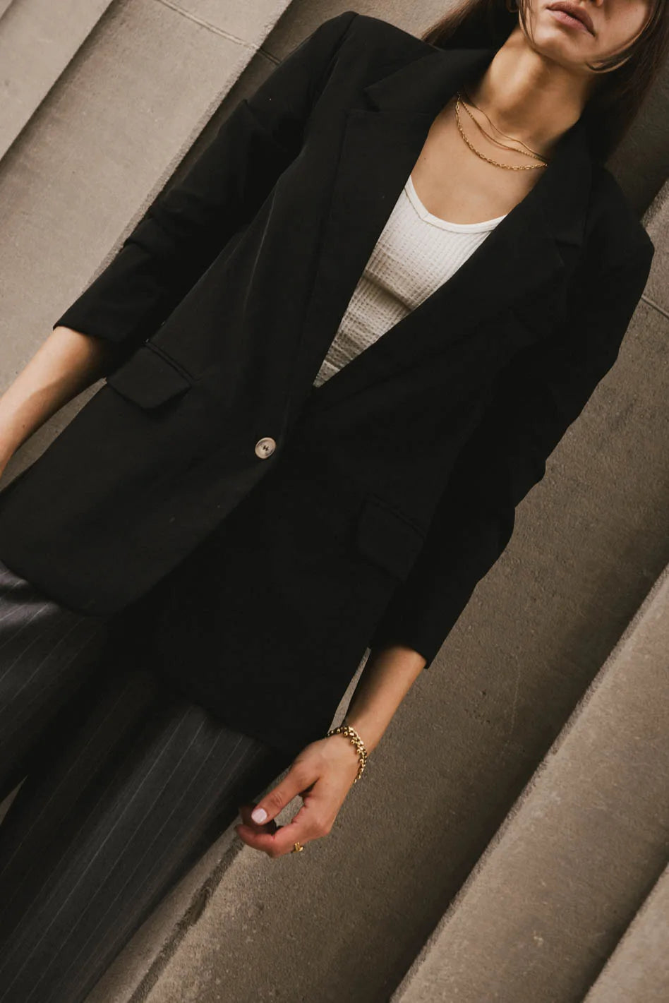 Crystal Blazer in Black - FINAL SALE