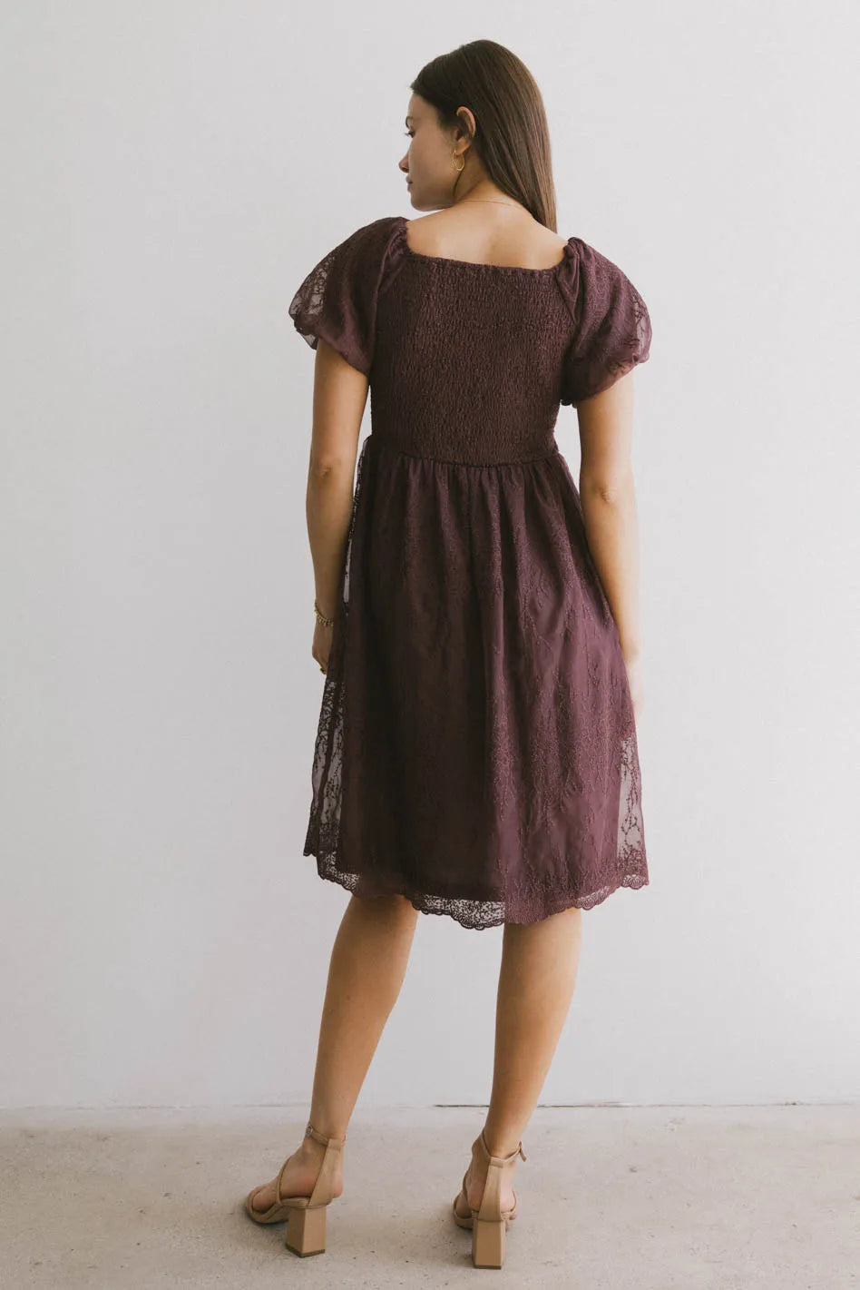Karrie Embroidered Midi Dress in Purple - FINAL SALE