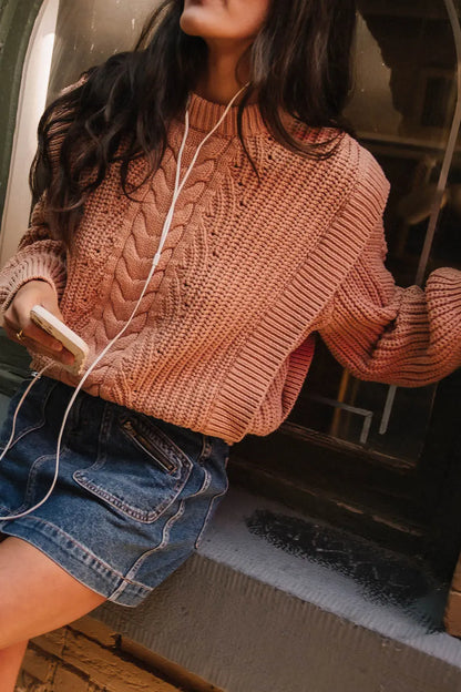 Dream Knit Sweater in Blush - FINAL SALE