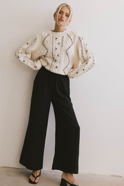 Mina Wide Leg Pants in Black - FINAL SALE