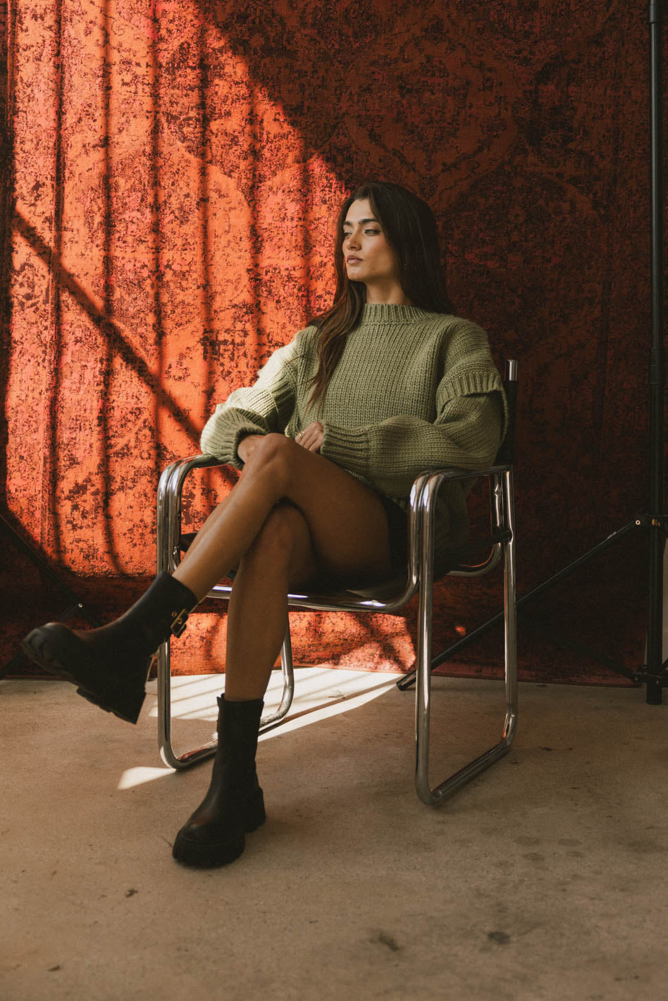 Josie Knit Sweater in Sage - FINAL SALE