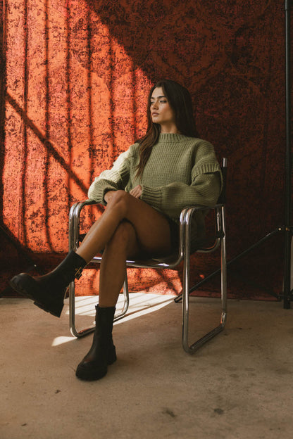 Josie Knit Sweater in Sage - FINAL SALE