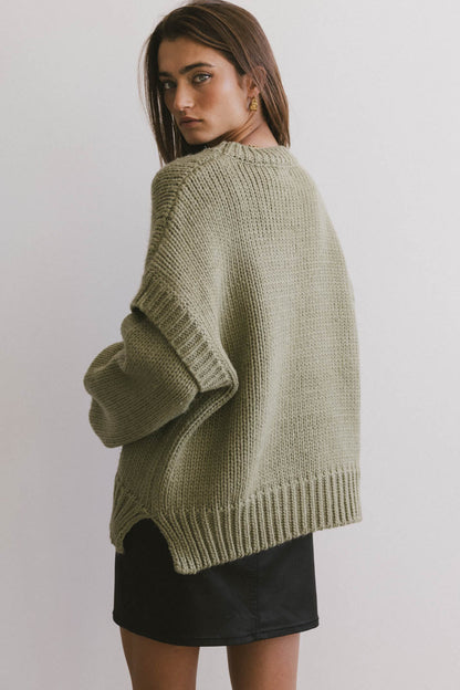 Josie Knit Sweater in Sage - FINAL SALE