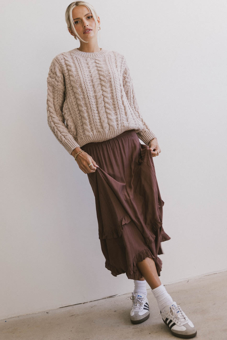 Franky Midi Skirt in Mauve - FINAL SALE