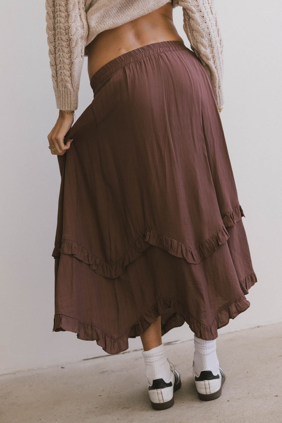 Franky Midi Skirt in Mauve - FINAL SALE