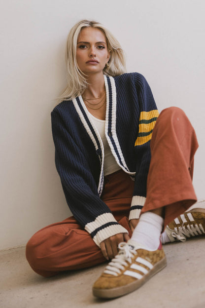 Aurelia Knit Cardigan in Navy