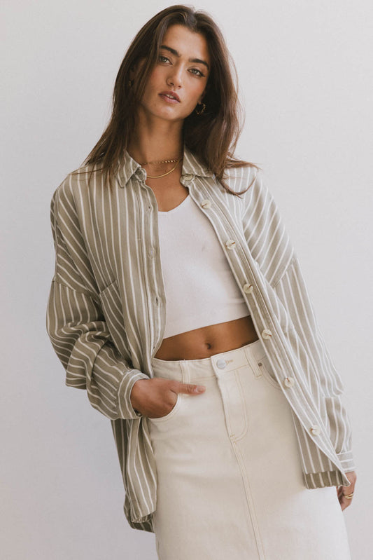 Ezti Striped Button Up - FINAL SALE