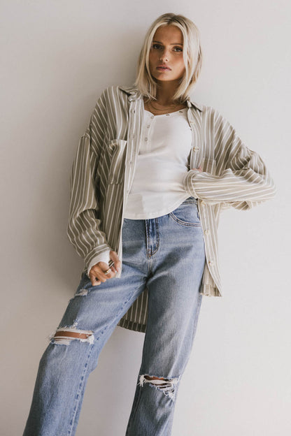 Ezti Striped Button Up - FINAL SALE