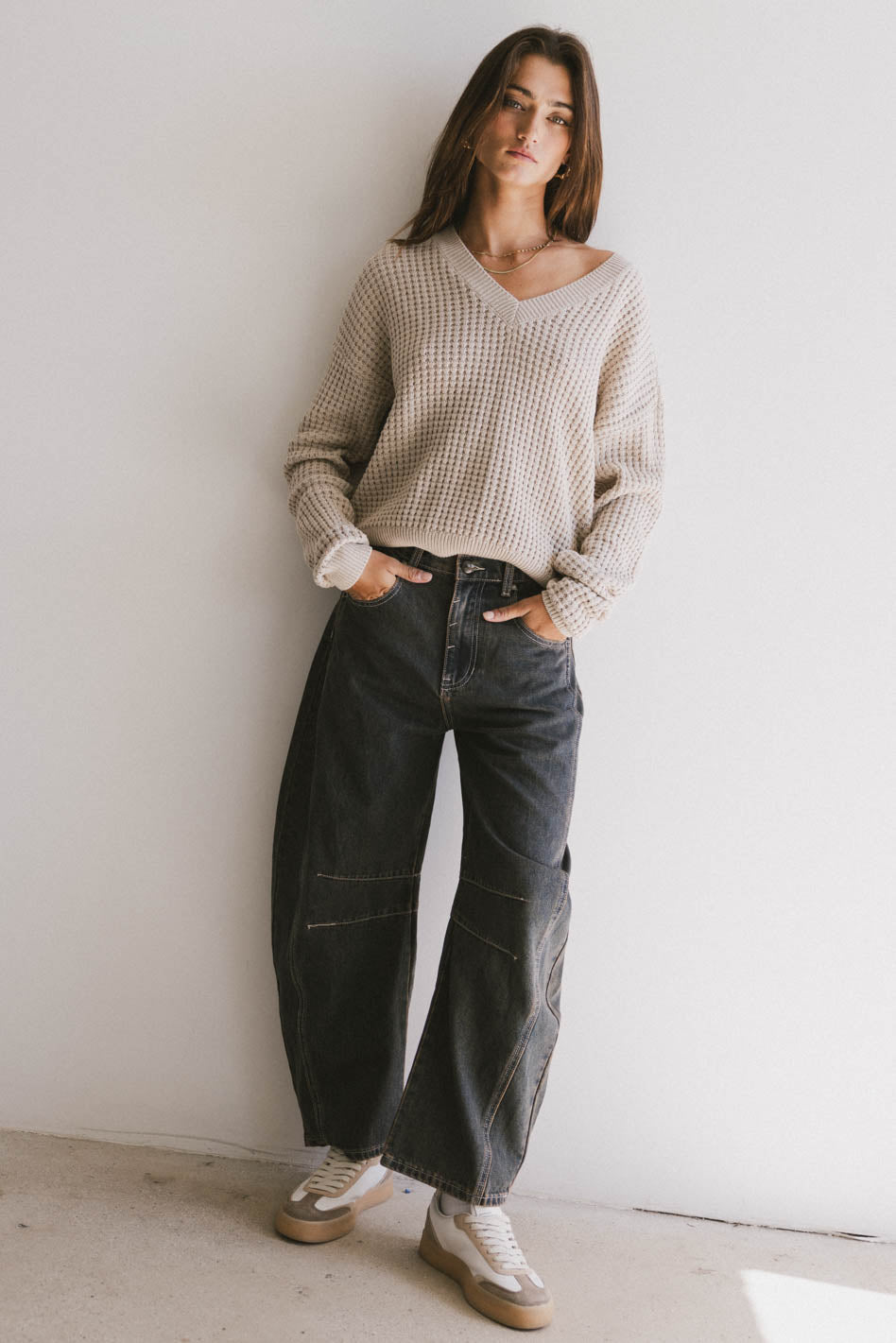 Raychel Knit Sweater in Beige - FINAL SALE