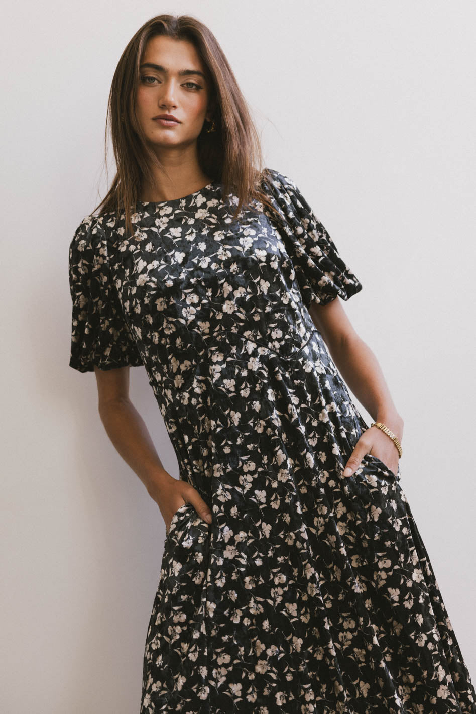 Serena Velvet Midi Dress - FINAL SALE