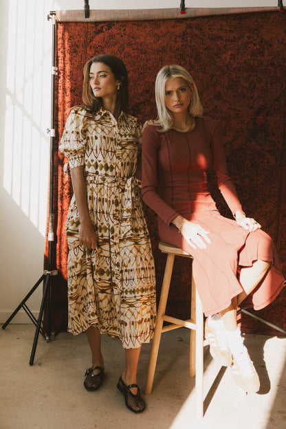 Tamara Abstract Midi Dress - FINAL SALE