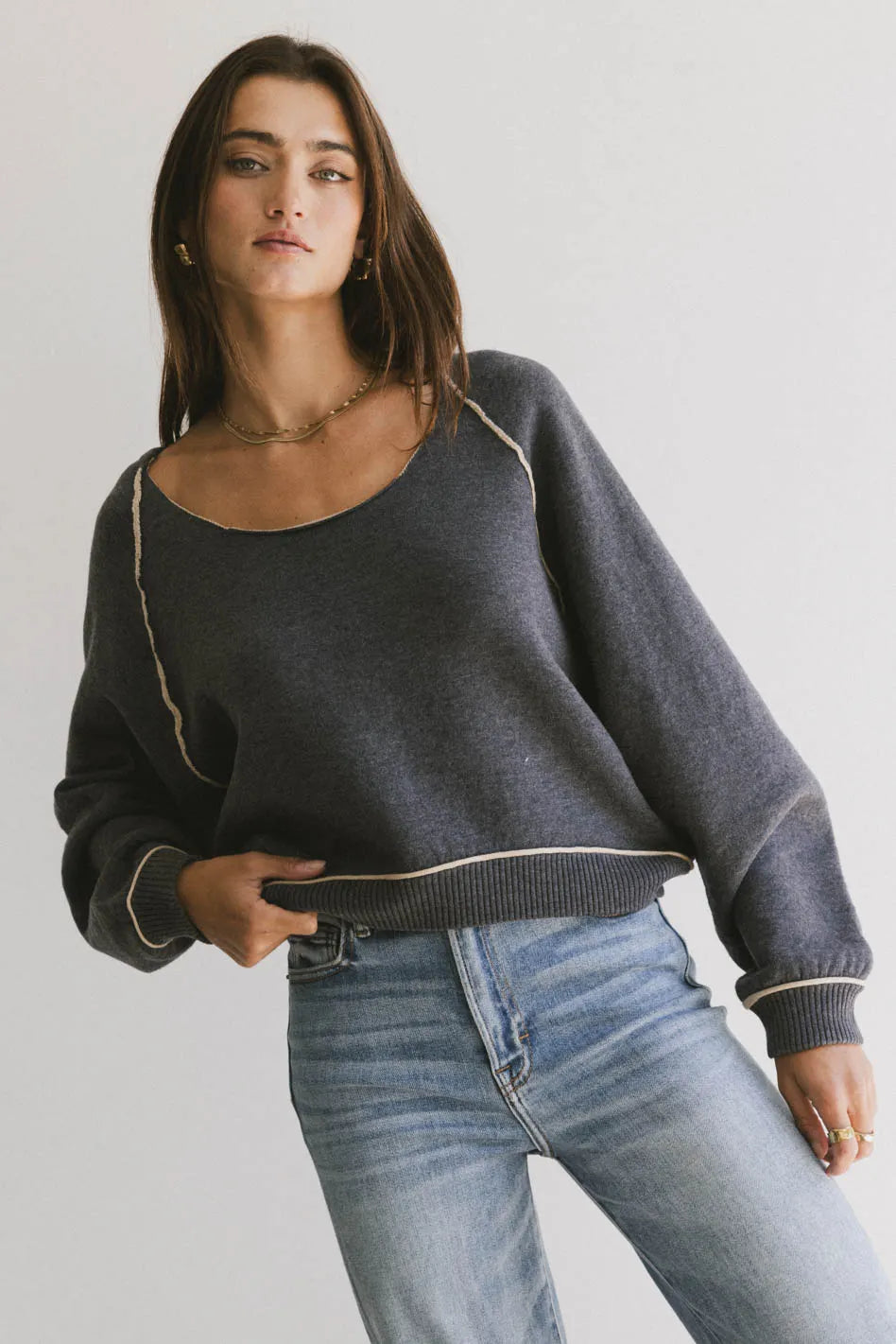 Lina Contrast Sweater - FINAL SALE